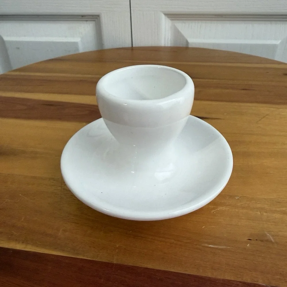 White Boiled Egg Dish Replacement Diner Dining Kitchen Breakfast Unisex
